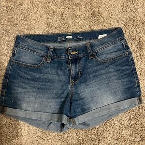 Jean denim midi shorts